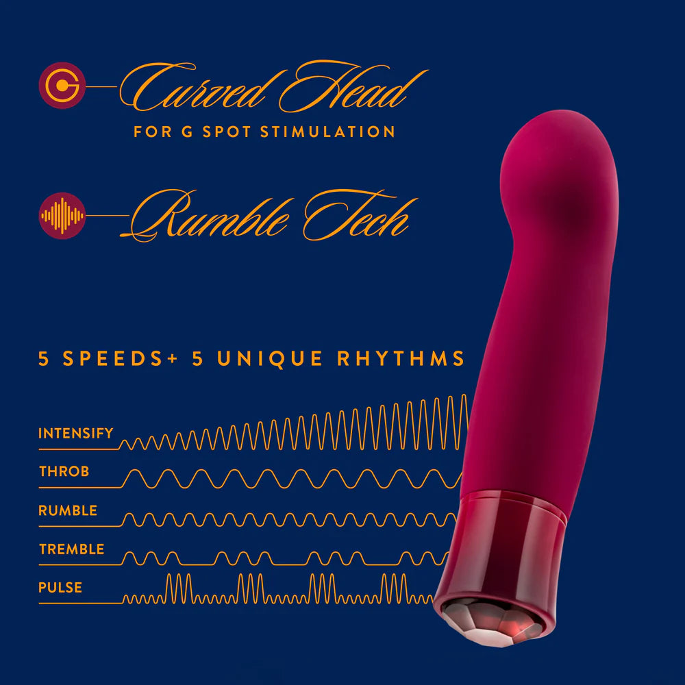 Blush Oh My Gem Classy Rechargeable Warming Silicone G-Spot Vibrator Garnet