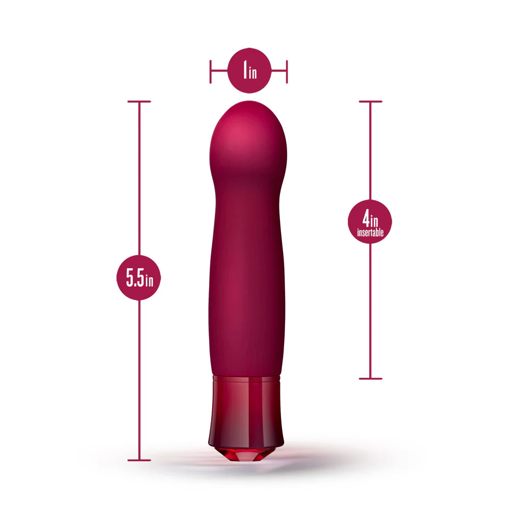 Blush Oh My Gem Classy Rechargeable Warming Silicone G-Spot Vibrator Garnet