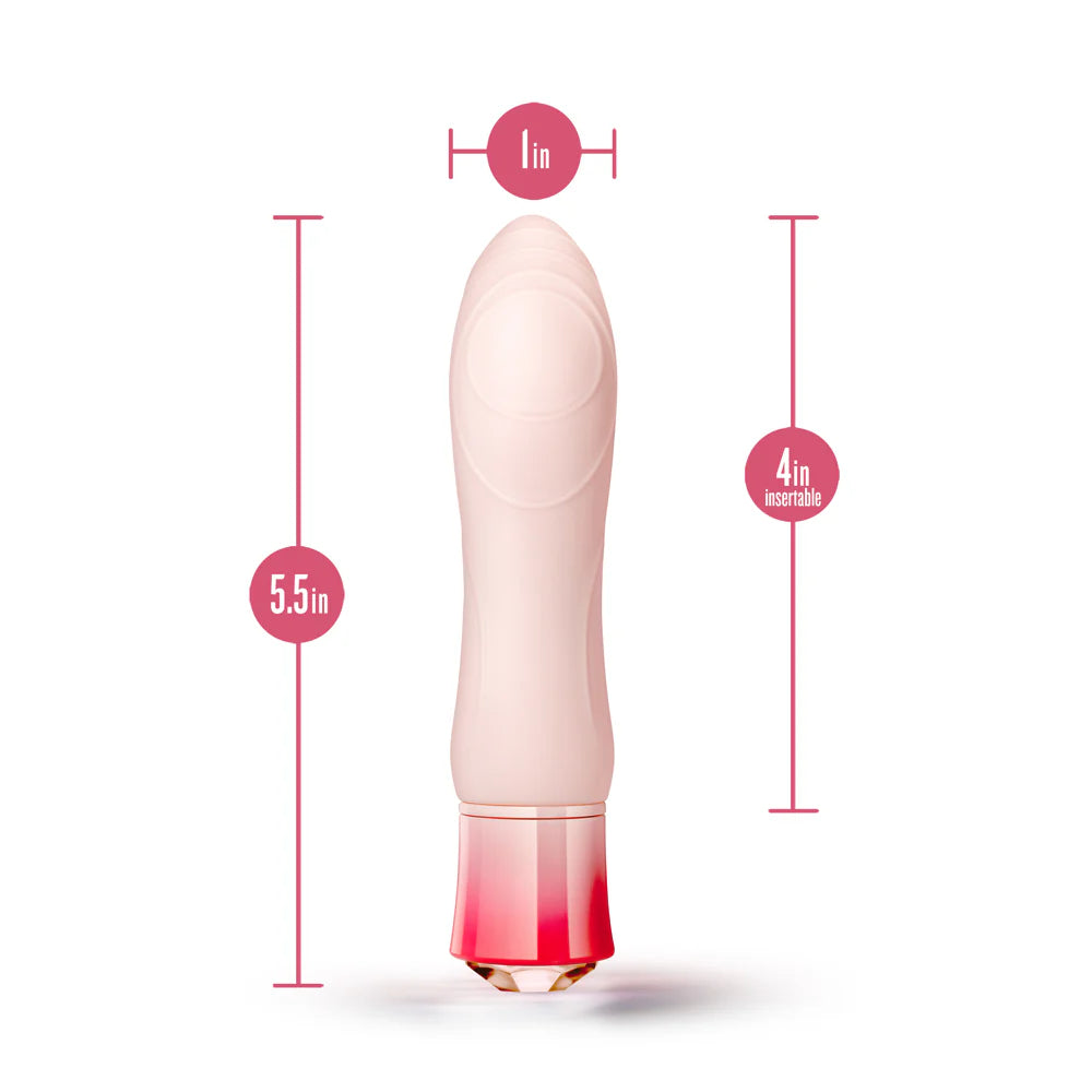 Blush Oh My Gem Elegant Rechargeable Warming Textured Silicone G-Spot Vibrator Morganite