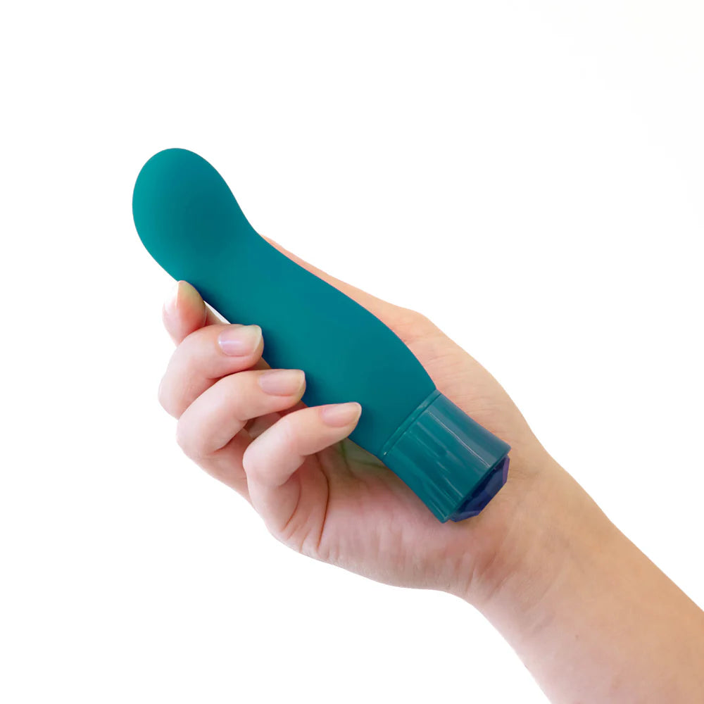 Blush Oh My Gem Fierce Rechargeable Warming Silicone G-Spot Vibrator Blue Topaz