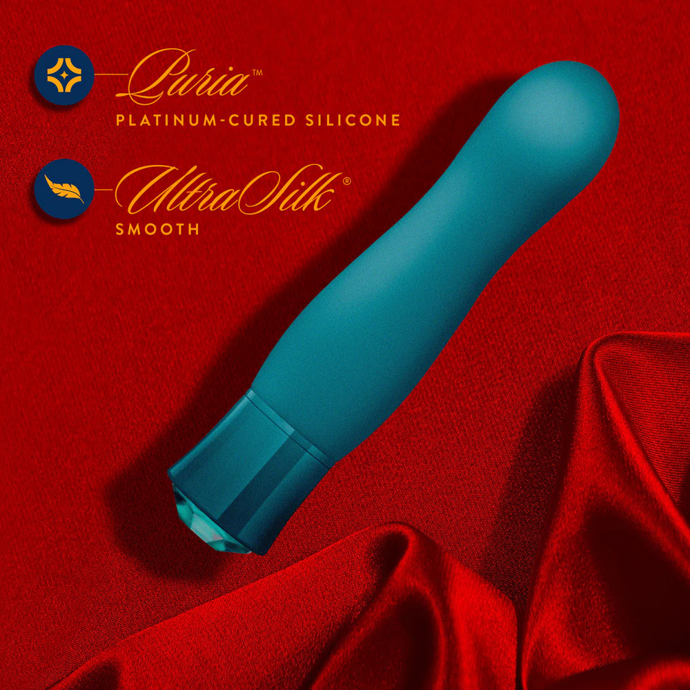 Blush Oh My Gem Fierce Rechargeable Warming Silicone G-Spot Vibrator Blue Topaz