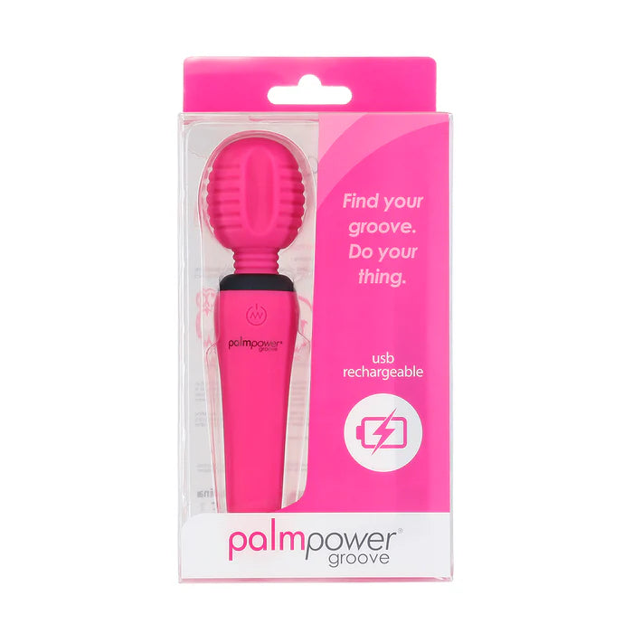 PalmPower Groove Rechargeable Silicone Mini Wand Massager