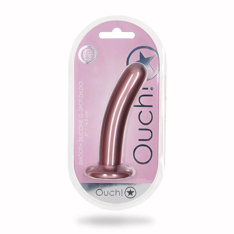 Ouch! Smooth G-Spot Silicone Dildo 6in