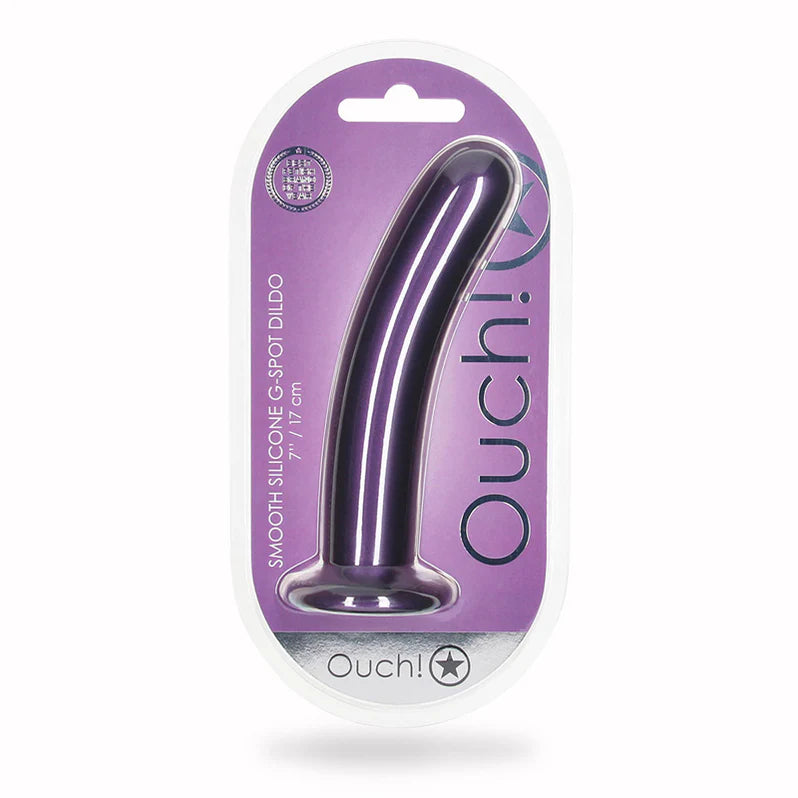 Ouch! Smooth G-Spot Silicone Dildo 7in