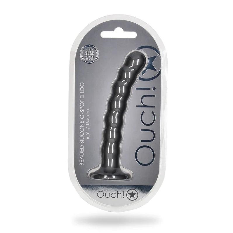 Ouch! Beaded G-Spot Silicone Dildo 6.5in