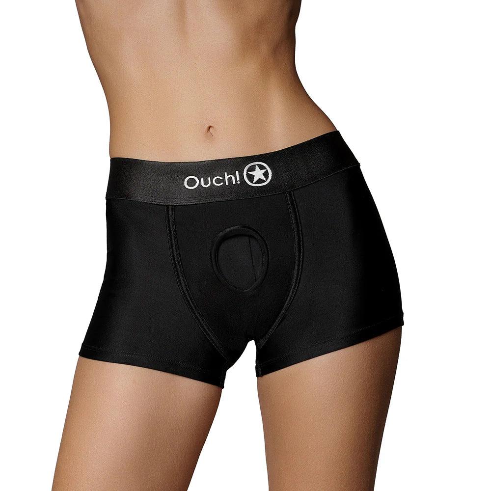 Ouch! Vibrating Strap-On Boxer Rechargeable