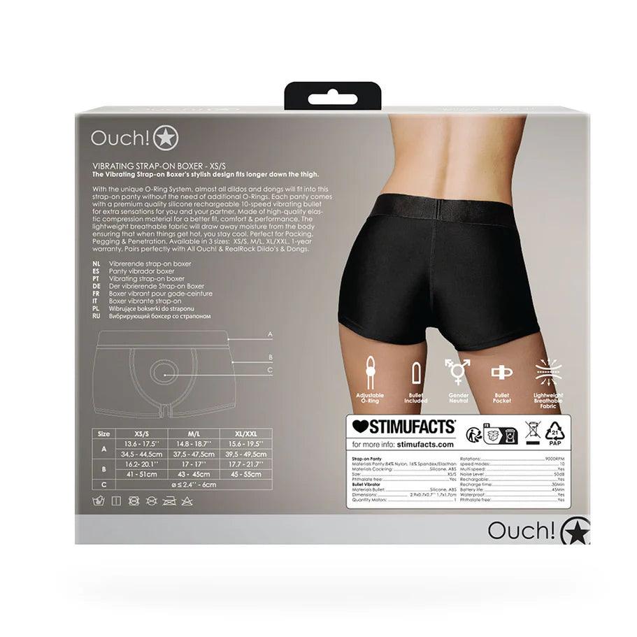 Ouch! Vibrating Strap-On Boxer Rechargeable