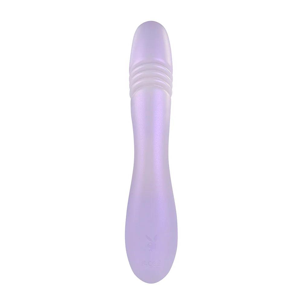 Playboy Bumping Bunny Rechargeable Thrusting Warming Silicone Dual Stimulation Vibrator