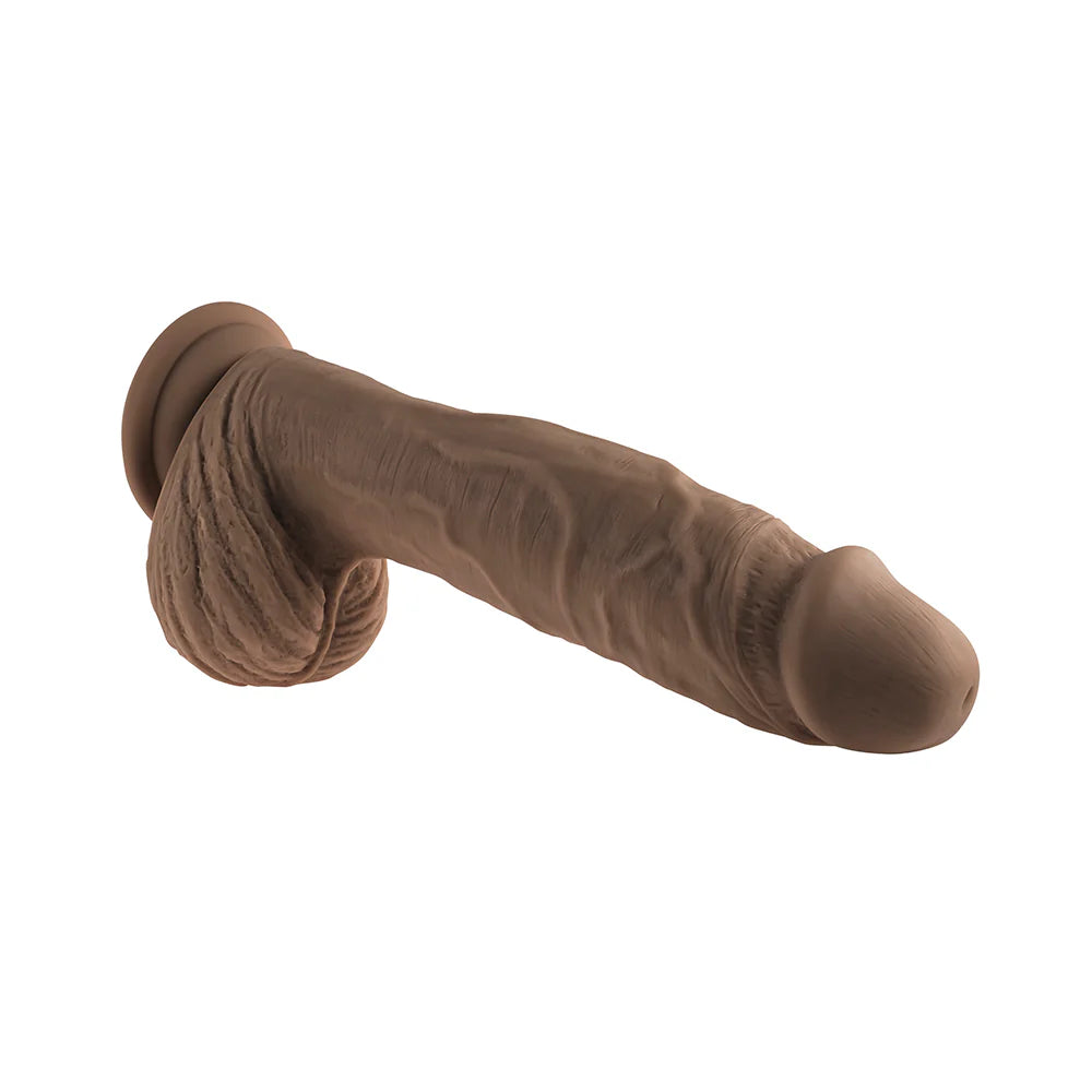 Evolved Full Monty Rechargeable Remote-Controlled Thrusting Twirling 9 in. Silicone Dildo