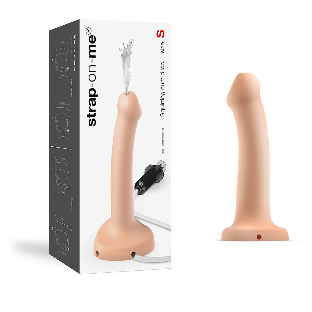 Strap-On-Me Squirting Cum Semi-Realistic Silicone Dildo