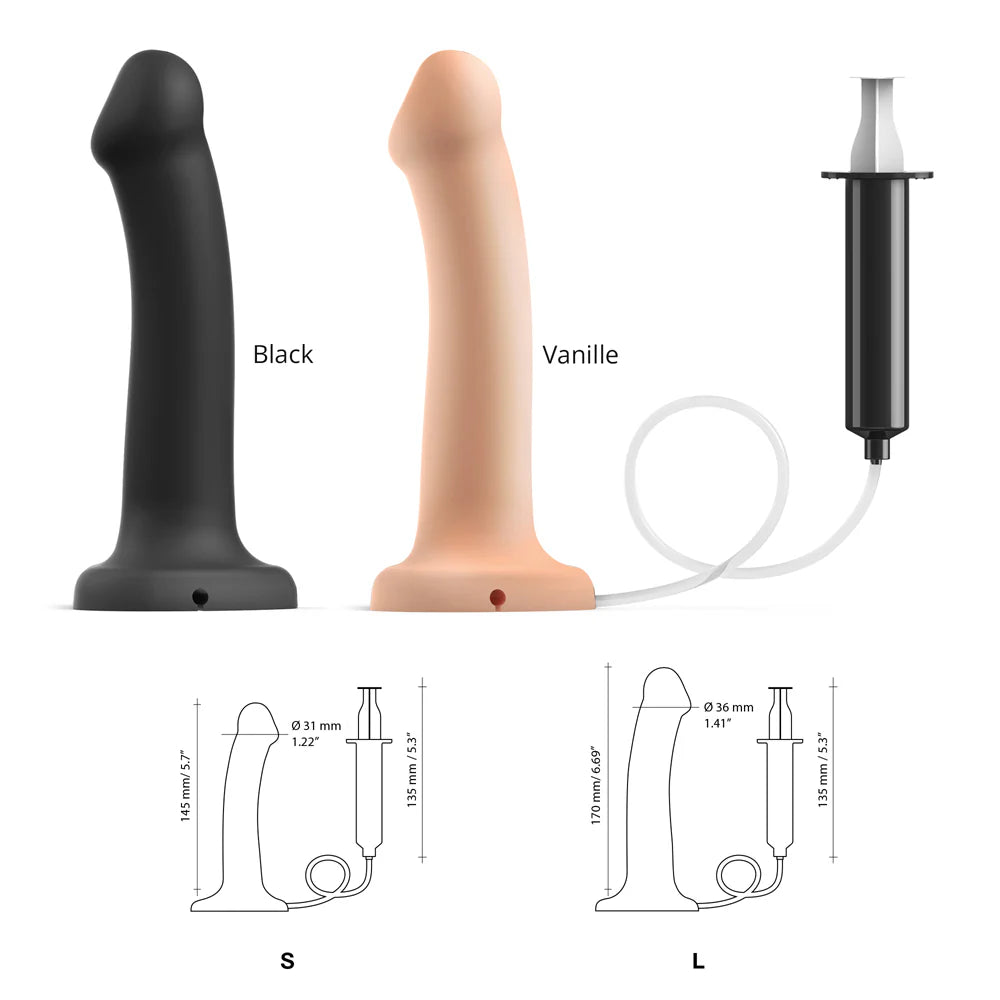 Strap-On-Me Squirting Cum Semi-Realistic Silicone Dildo