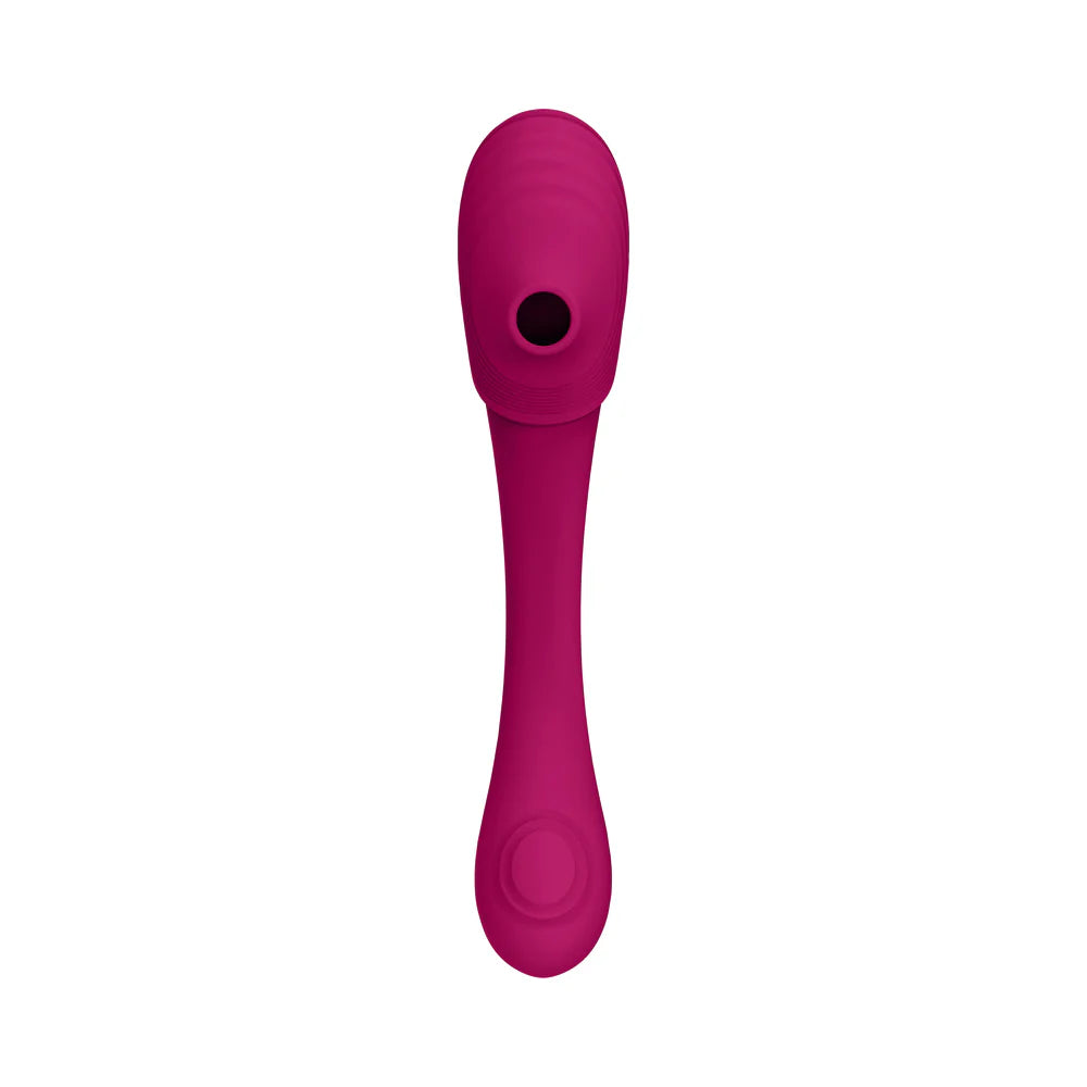 VIVE MIRAI Rechargeable Double Ended Pulse Wave & Air Wave Bendable Silicone Vibrator