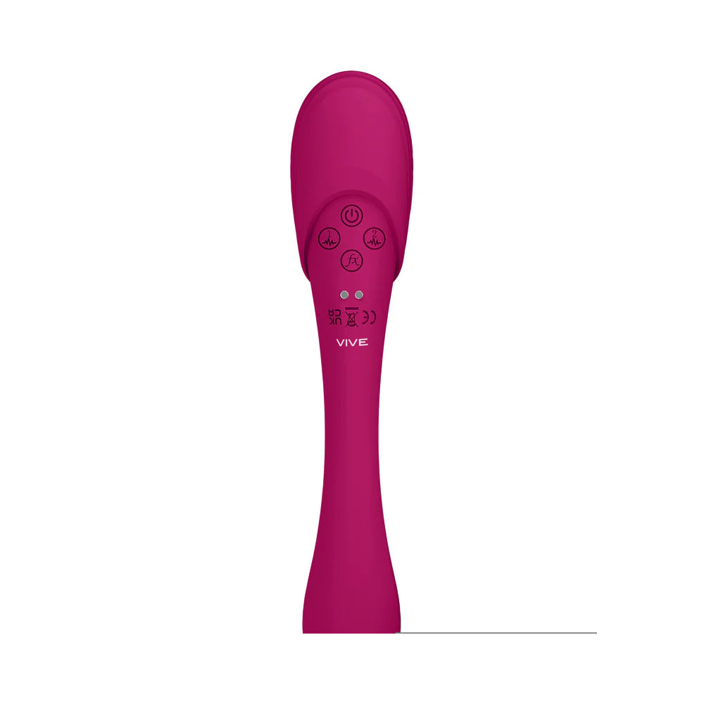 VIVE MIRAI Rechargeable Double Ended Pulse Wave & Air Wave Bendable Silicone Vibrator