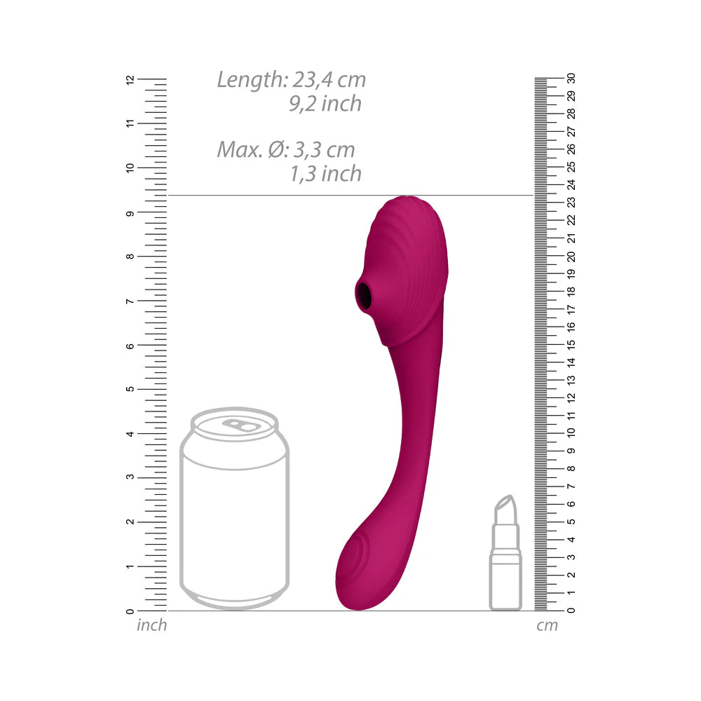 VIVE MIRAI Rechargeable Double Ended Pulse Wave & Air Wave Bendable Silicone Vibrator