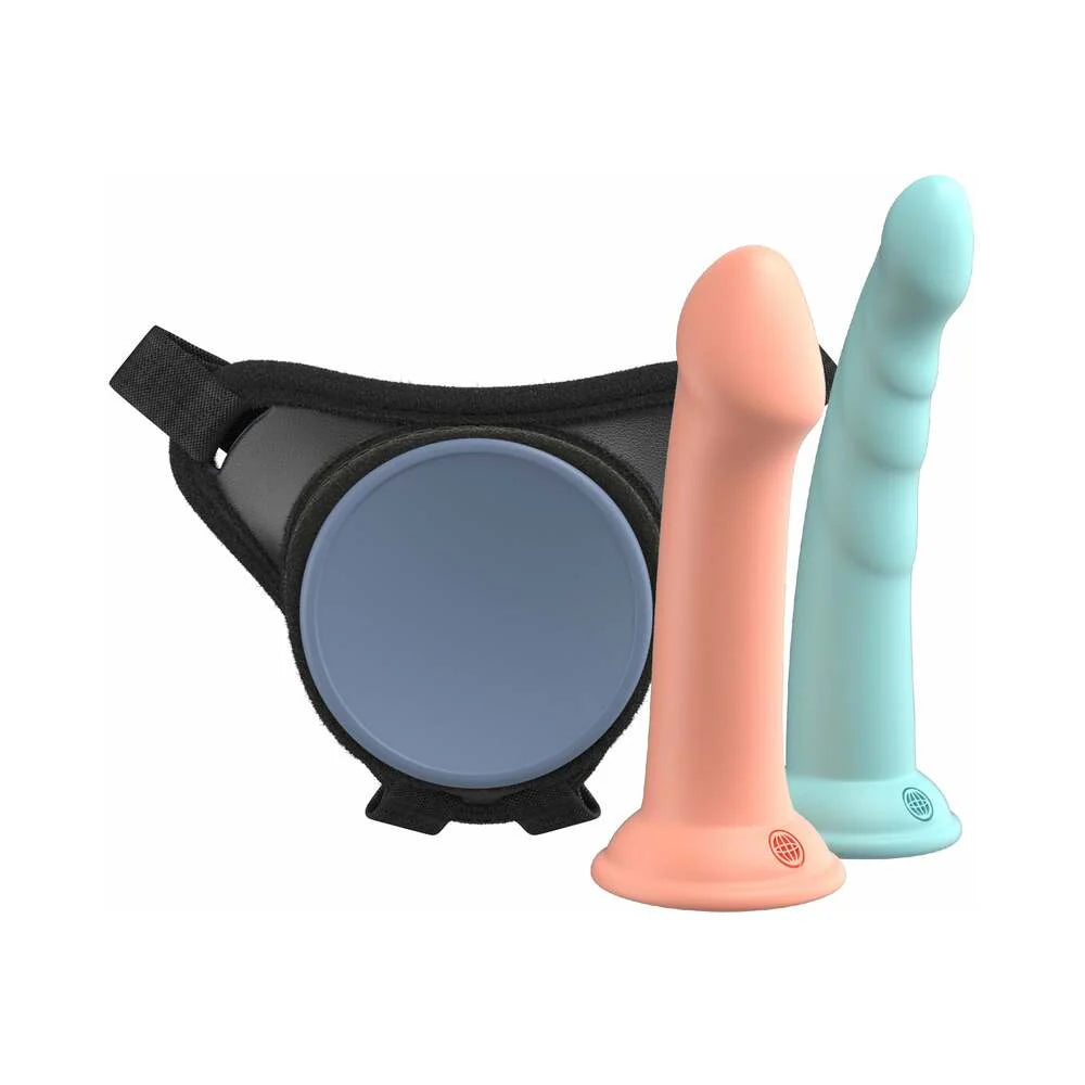 Pipedream Dillio Platinum Body Dock SE Fantasy Kit with 6 & 7 in. Silicone Dildos