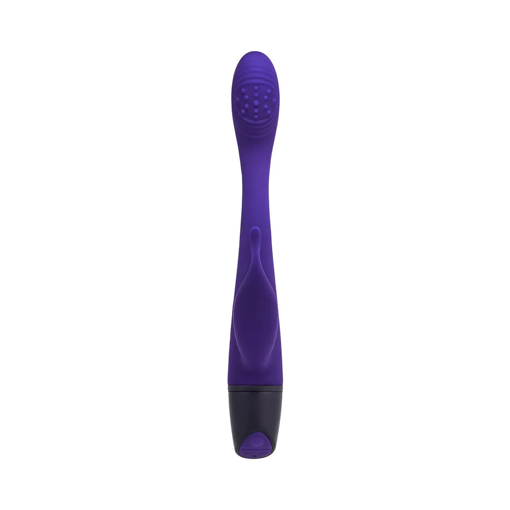 Selopa Plum Passion Rechargeable Silicone Vibrator with Clitoral Stimulator