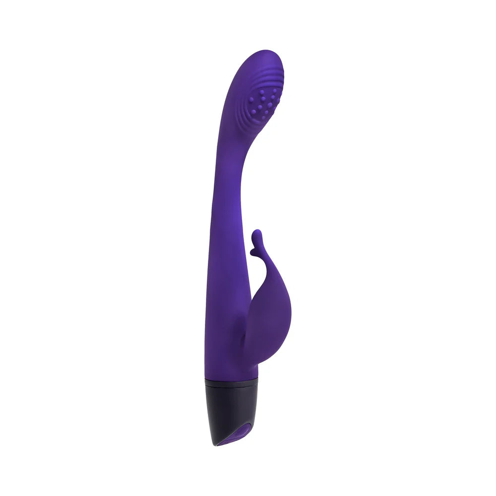 Selopa Plum Passion Rechargeable Silicone Vibrator with Clitoral Stimulator