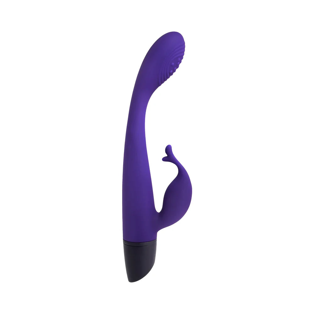 Selopa Plum Passion Rechargeable Silicone Vibrator with Clitoral Stimulator