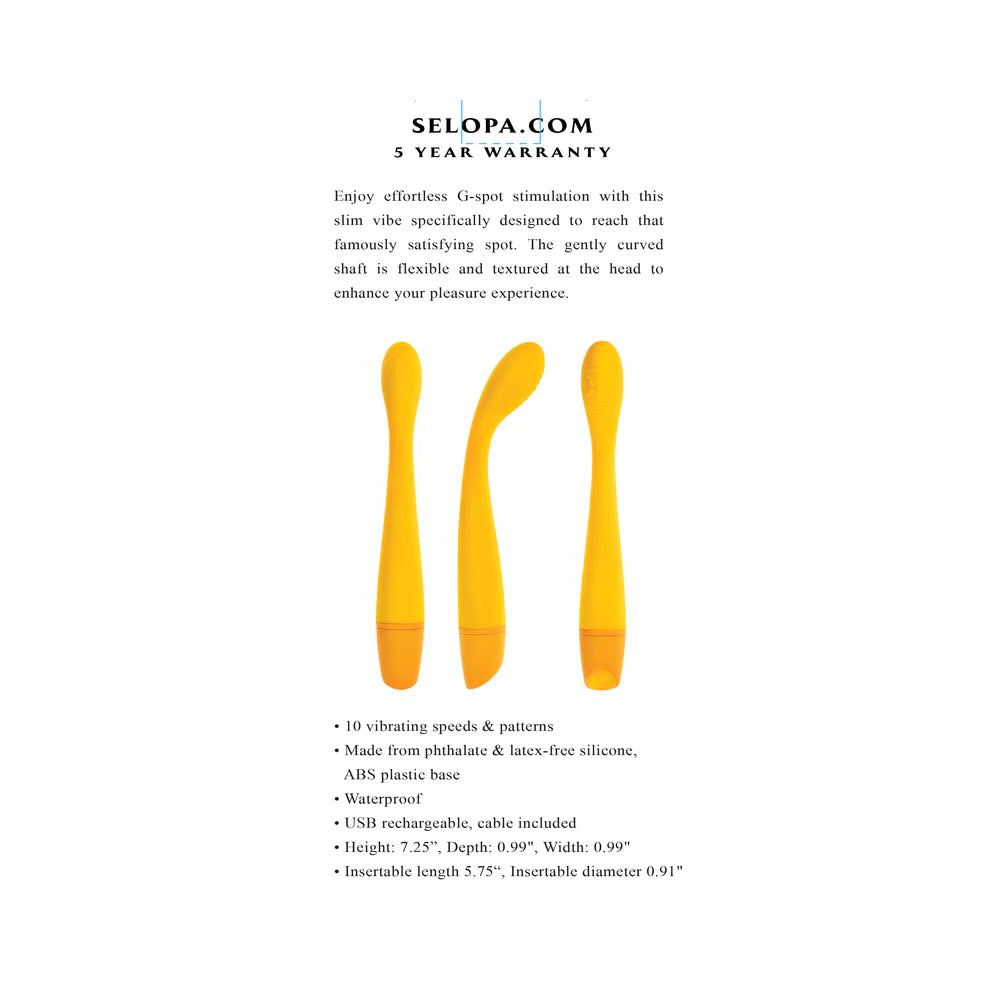 Selopa Lemon Squeeze Rechargeable Silicone G-Spot Vibrator