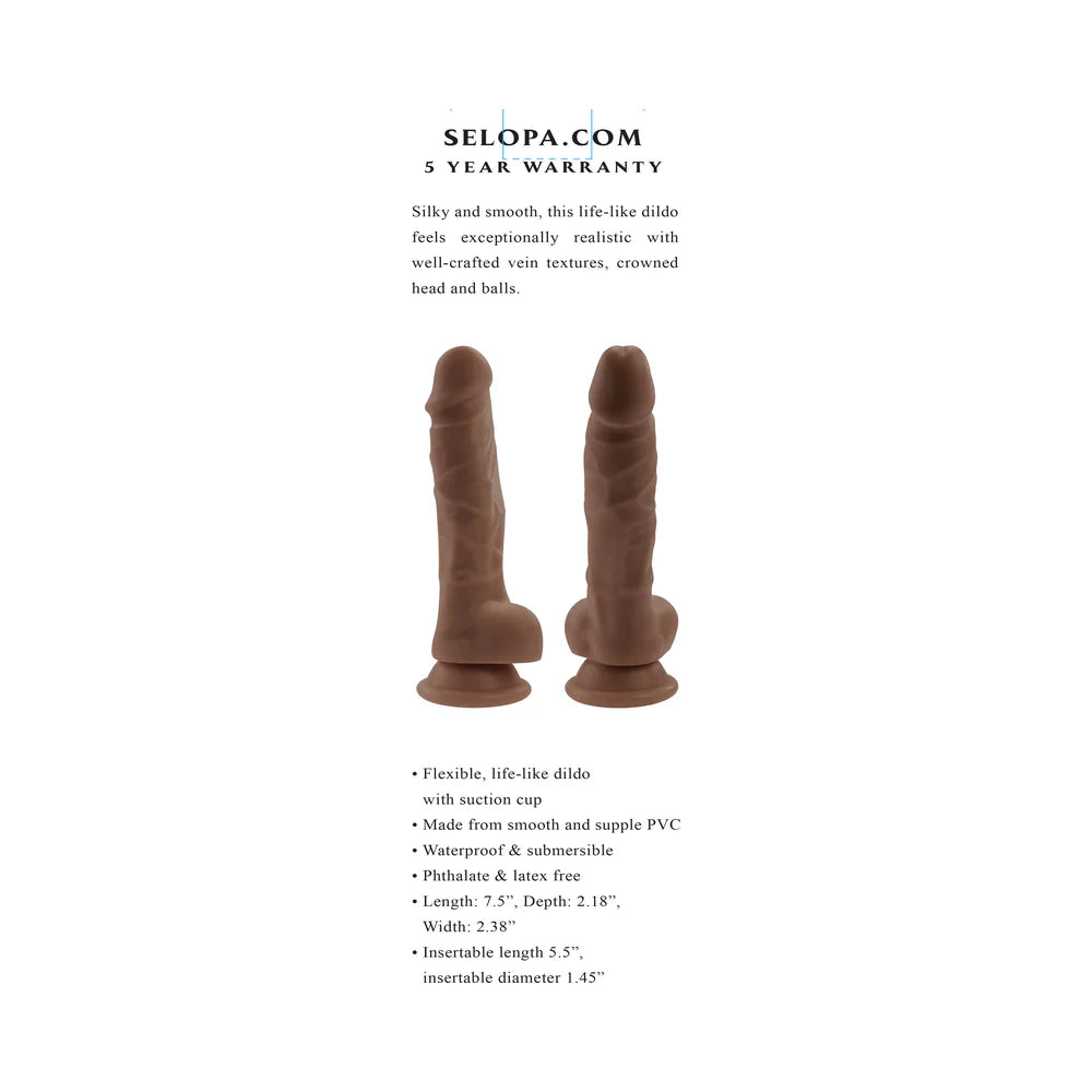 Selopa Natural Feel Dildo 6.5in with Balls