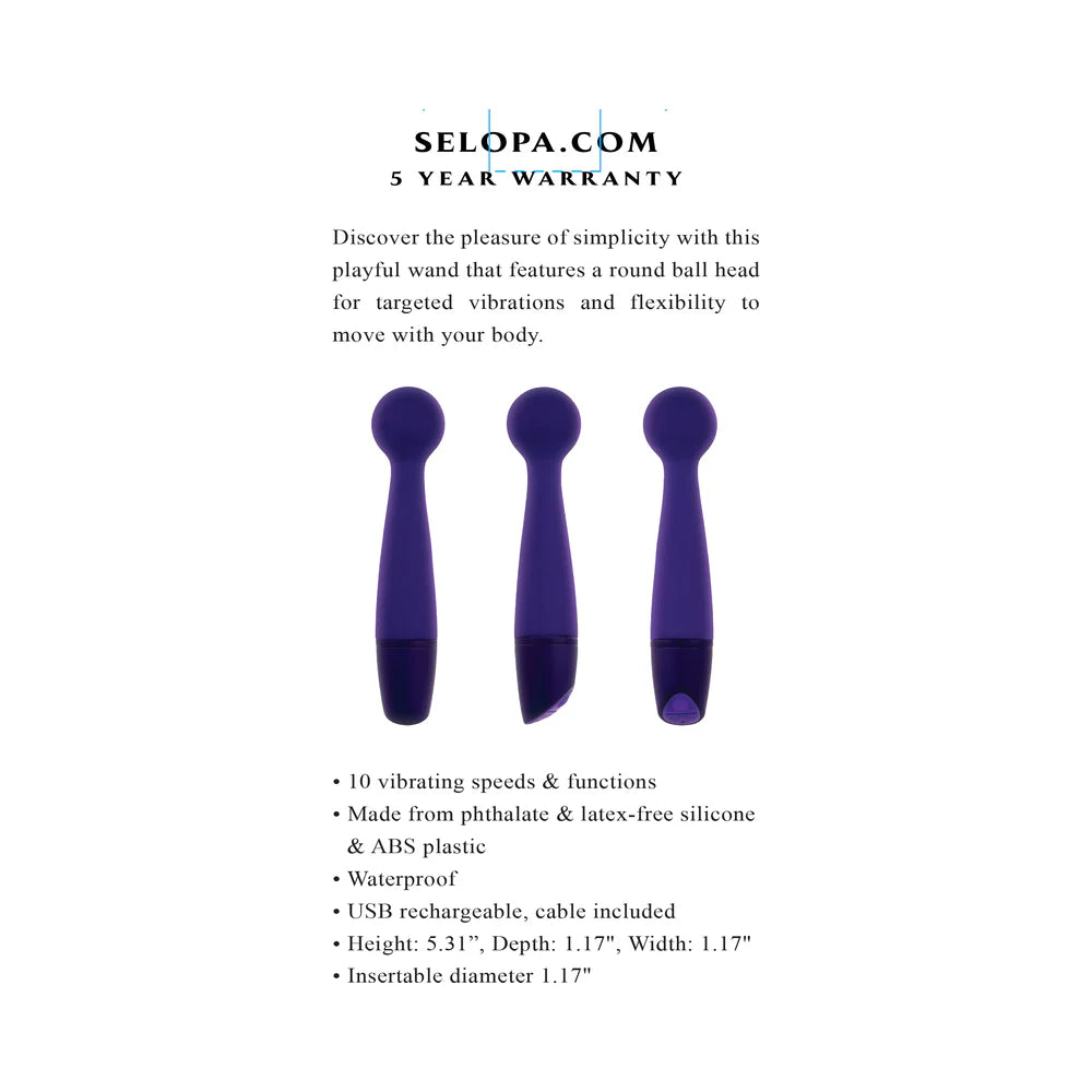 Selopa Gumball Rechargable Silicone Vibrating Wand