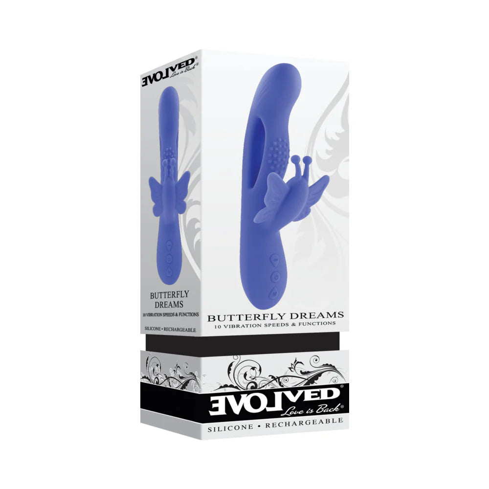 Evolved Butterfly Dreams Rechargeable Silicone Dual Stimulating Vibrator