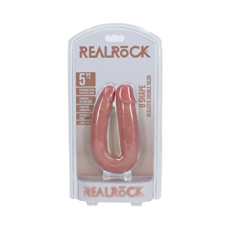 RealRock Ultra Realistic Skin U Shaped Dual Penetration 5in