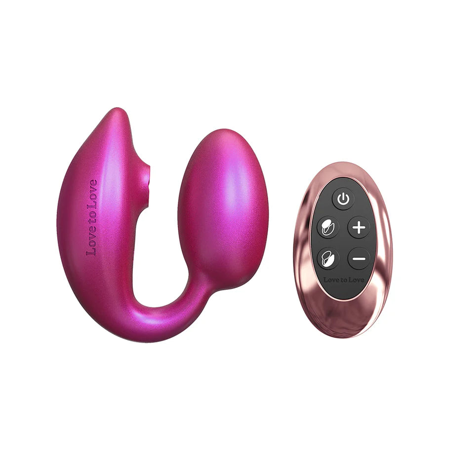 Love to Love Wonderlover Rechargeable Silicone Dual Vibrator with Remote