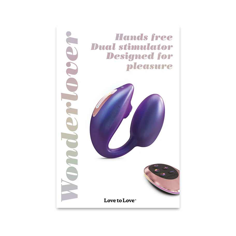 Love to Love Wonderlover Rechargeable Silicone Dual Vibrator with Remote