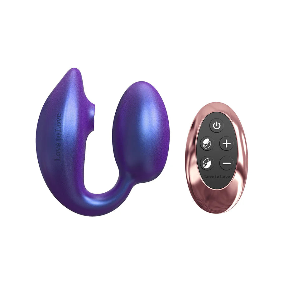 Love to Love Wonderlover Rechargeable Silicone Dual Vibrator with Remote