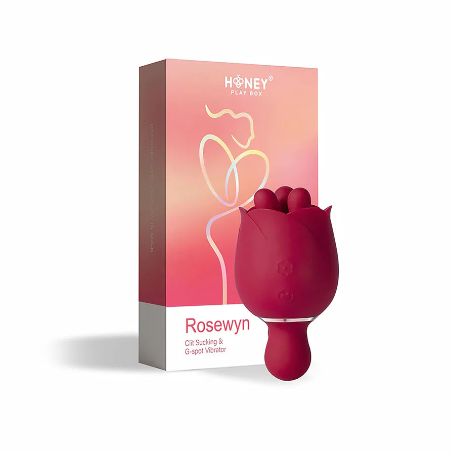 Honey Play Box Rosewyn Rotating Rose Vibrator and Pinpoint Stimulator