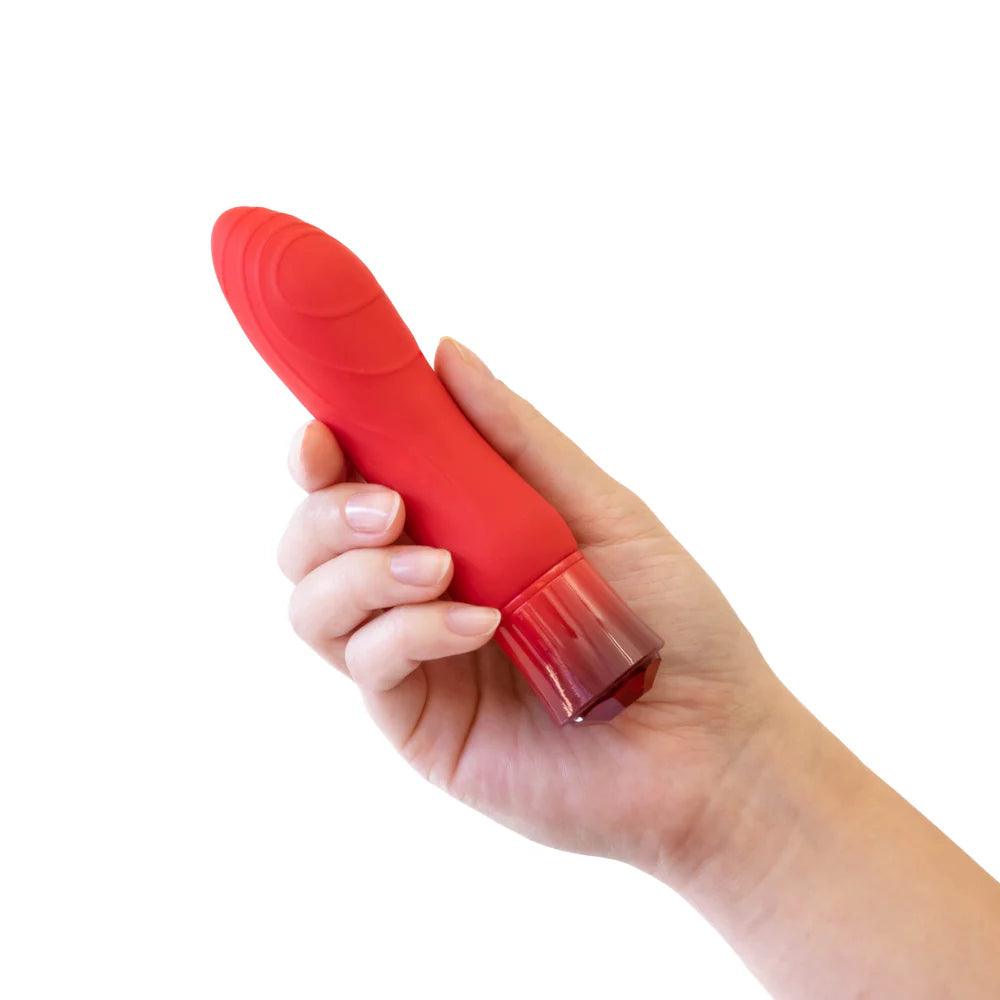 Oh My Gem Desire Rechargeable Silicone G-Spot Vibrator - Ruby