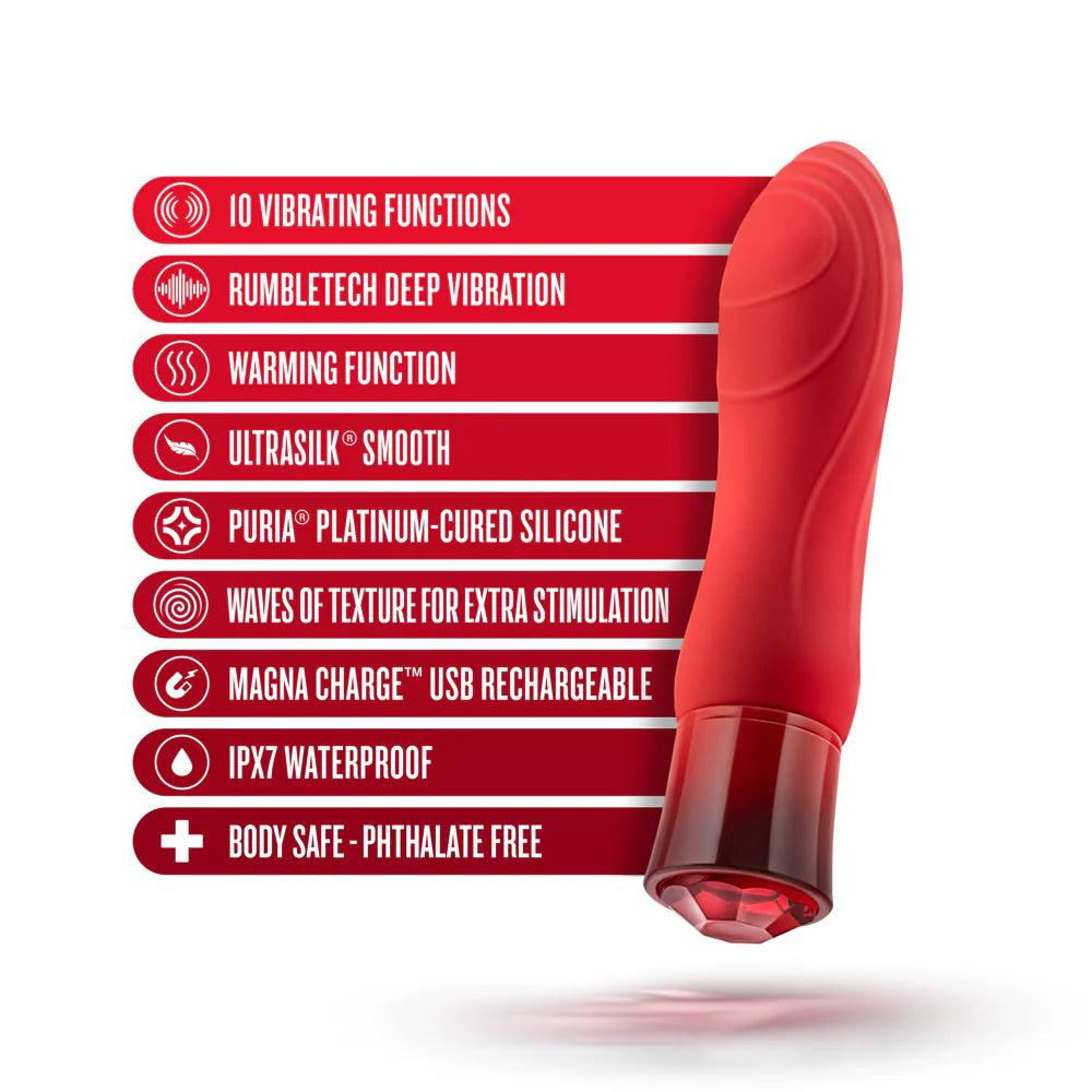 Oh My Gem Desire Rechargeable Silicone G-Spot Vibrator - Ruby