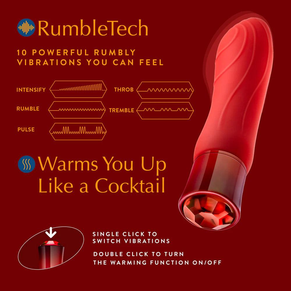 Oh My Gem Desire Rechargeable Silicone G-Spot Vibrator - Ruby