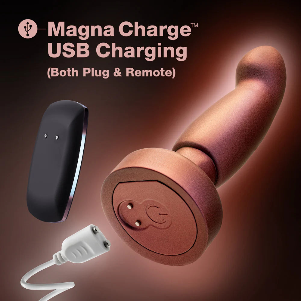 Blush Anal Adventures Matrix Bionic Plug with Remote Cosmic Copper