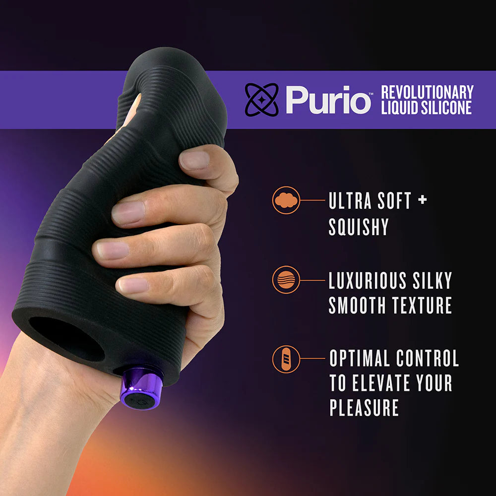 Blush M Elite Platinum Strok Rechargeable Silicone Dual End Pussy Masturbator