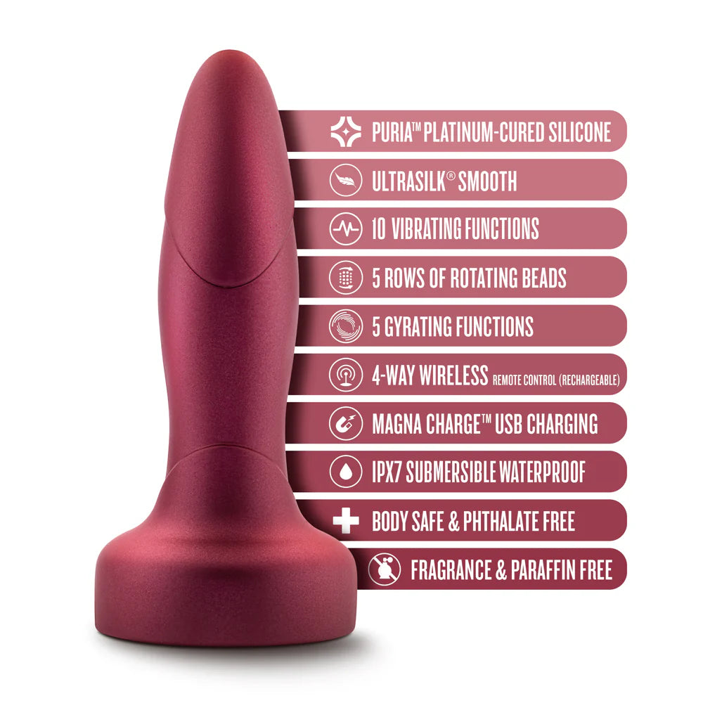 Blush Anal Adventures Matrix Atomic Plug with Remote Martian Wine