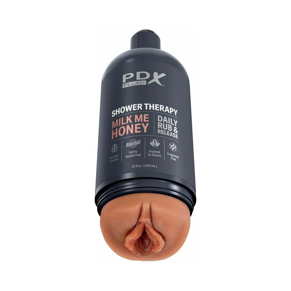PDX Plus Shower Therapy Milk Me Honey Discreet Stroker