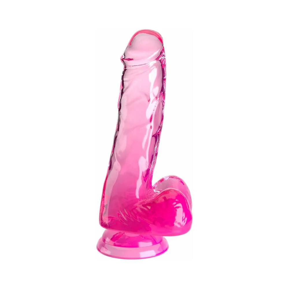 Pipedream King Cock Clear Dildo with Balls 6in