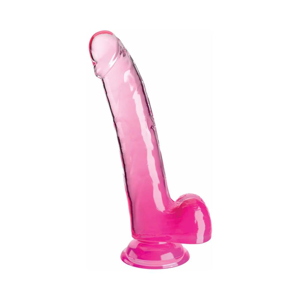 Pipedream King Cock Clear Dildo with Balls 9in