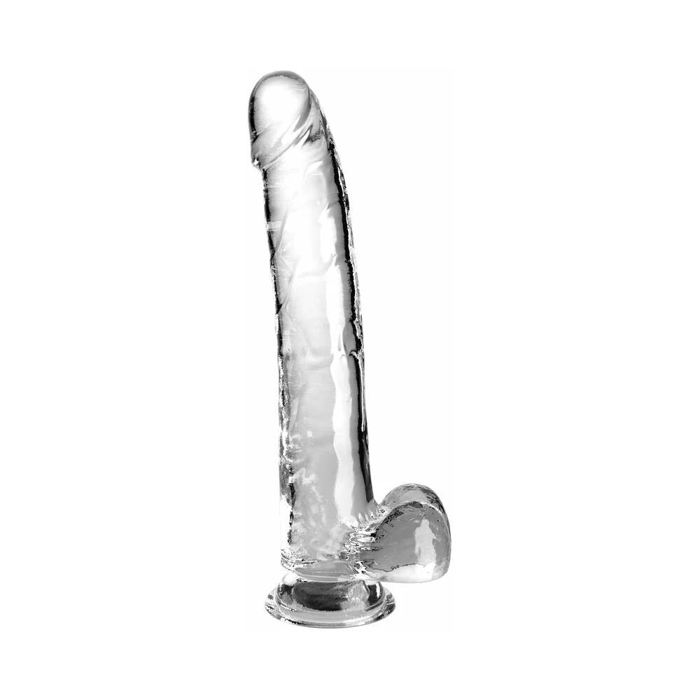 Pipedream King Cock Clear Dildo with Balls 11in