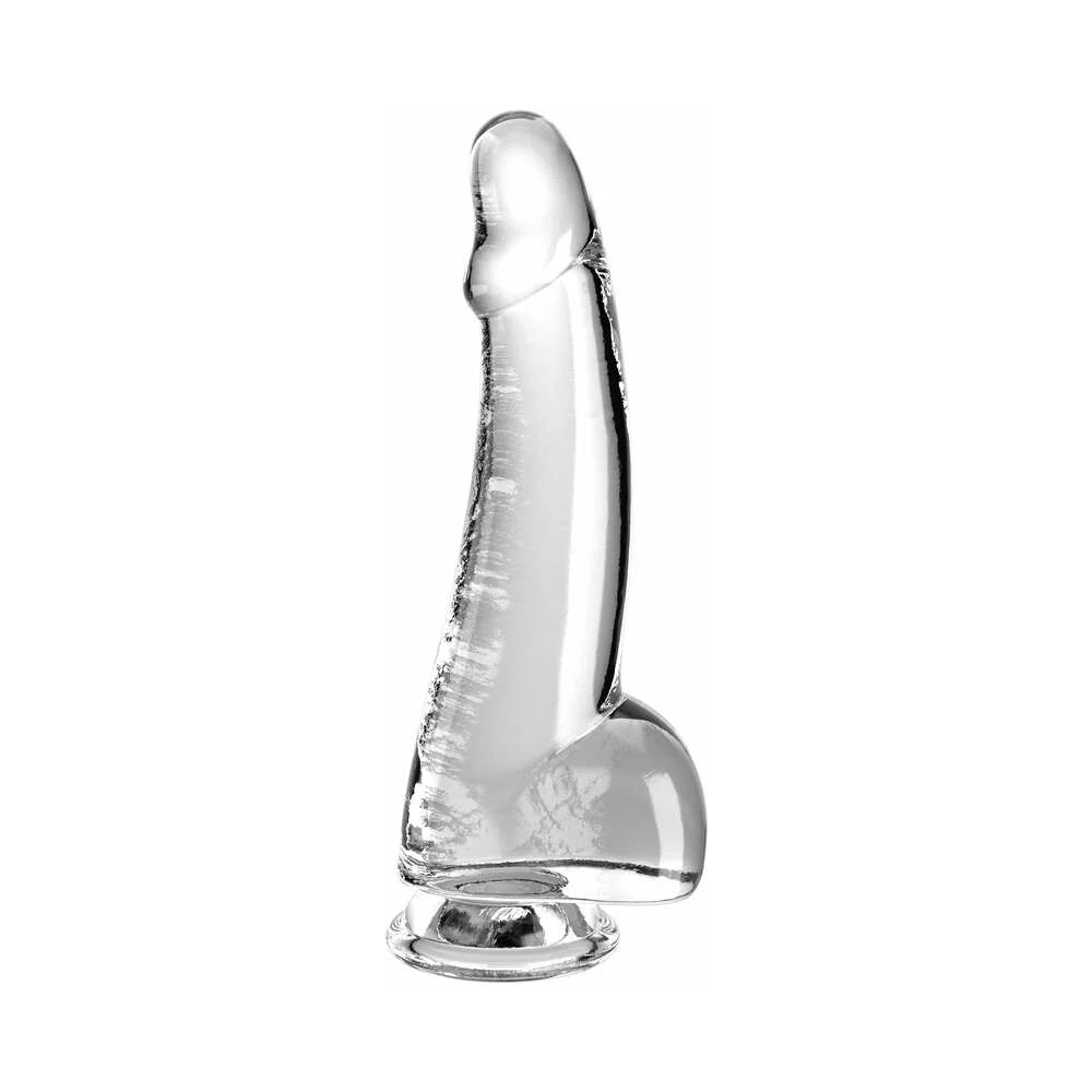 Pipedream King Cock Clear with Balls 7.5in Clear