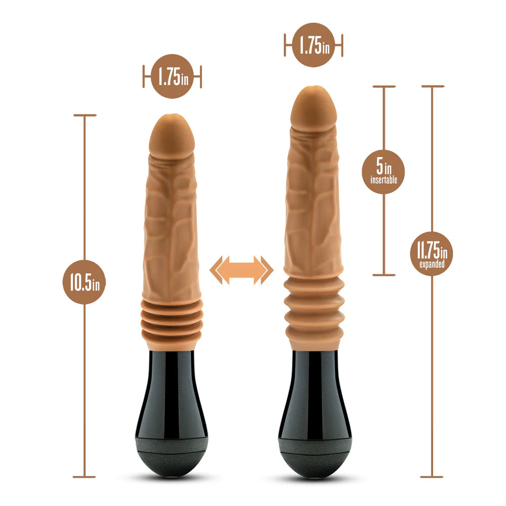 Blush Dr. Skin Silicone Dr. Arthur Thrusting Gyrating Vibrating Dildo