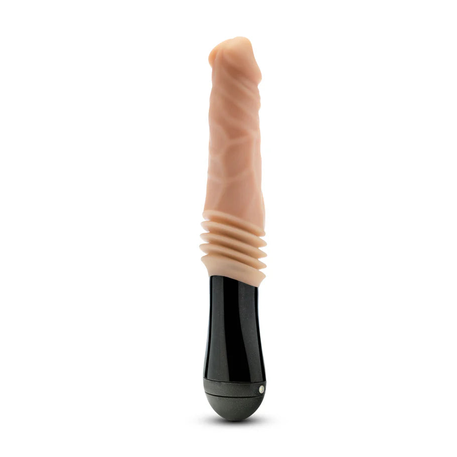 Blush Dr. Skin Silicone Dr. Knight Thrusting Gyrating Vibrating Dildo