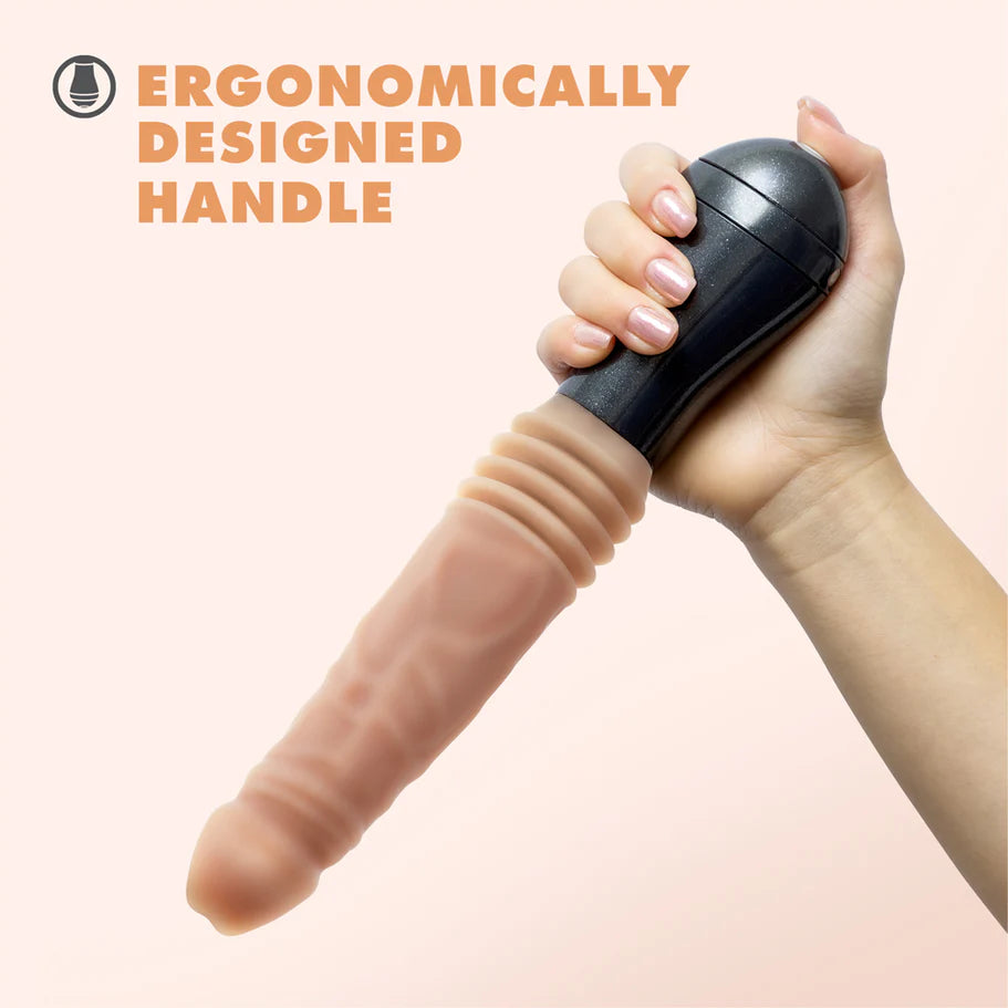 Blush Dr. Skin Silicone Dr. Knight Thrusting Gyrating Vibrating Dildo