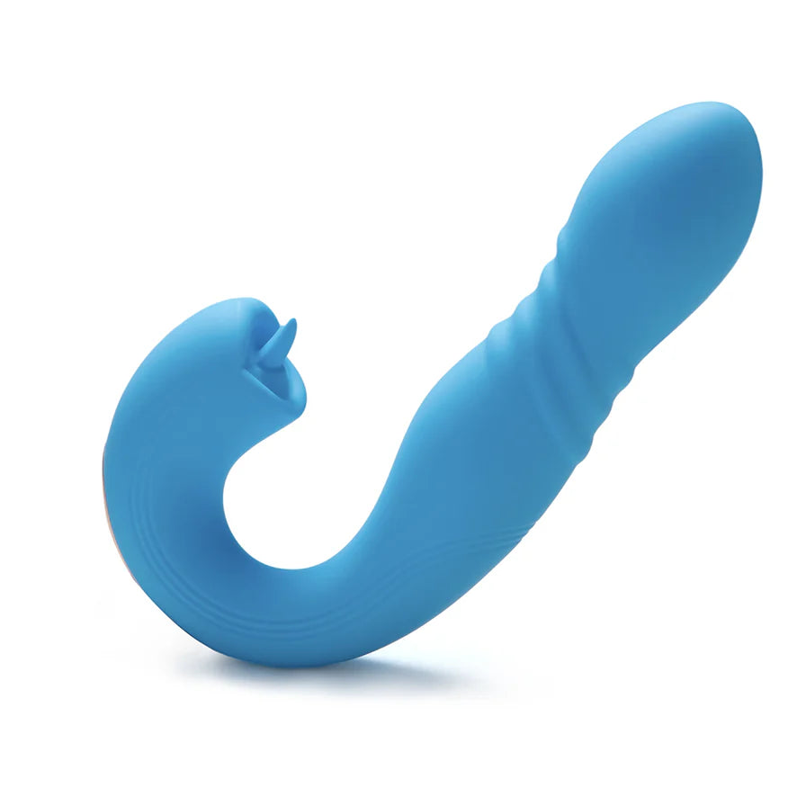 Honey Play Box Joi Thrust App Controlled Thrusting G-spot Vibrator & Tongue Clit Licker