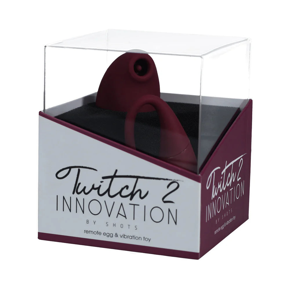 Shots Twitch 2 Rechargeable Suction and Flapping Vibrator with Remote Control Vibrating Egg