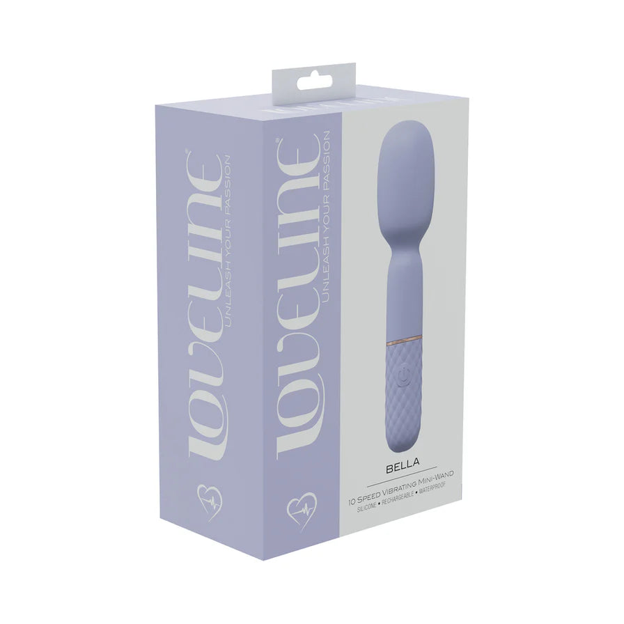 LoveLine Bella 10 Speed Vibrating Mini-Wand Silicone Rechargeable Waterproof