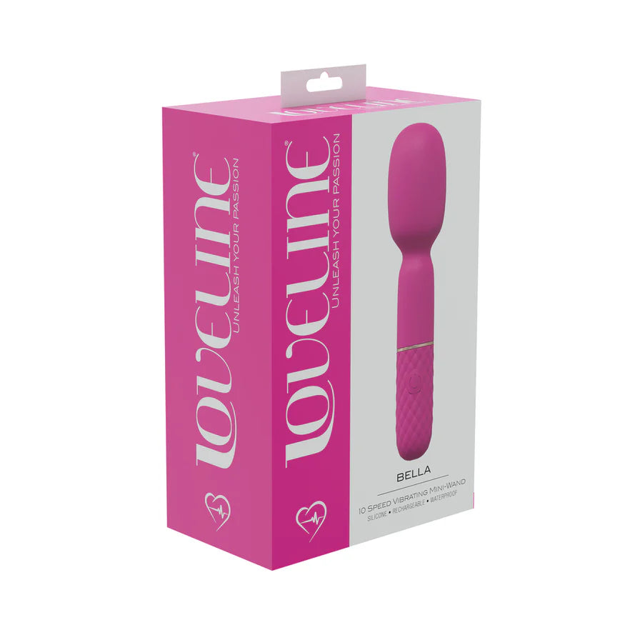 LoveLine Bella 10 Speed Vibrating Mini-Wand Silicone Rechargeable Waterproof