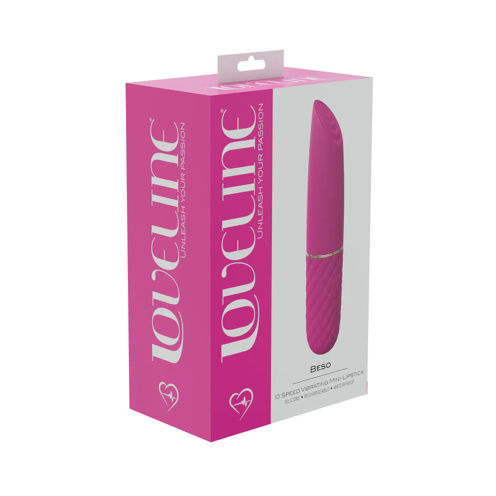 Shots LoveLine Beso Silicone Rechargeable 10 Speed Mini Lipstick Vibrator